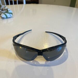 Nemesis Safety‎ Sunglasses – Wraparound Black Frame, Dark Lens, GUC Protective